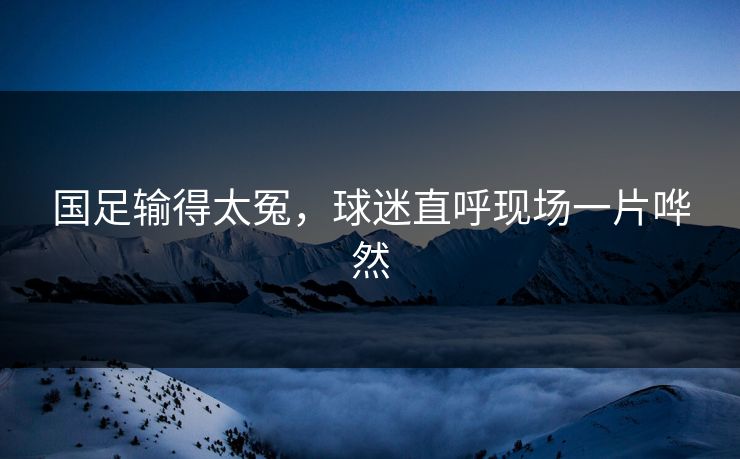 国足输得太冤，球迷直呼现场一片哗然